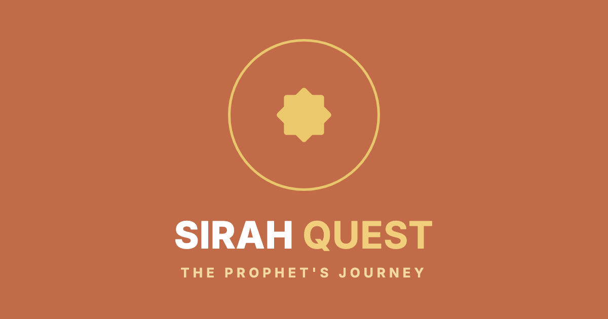 Sirah Quest app artwork showing a guided journey through the Prophet's life
